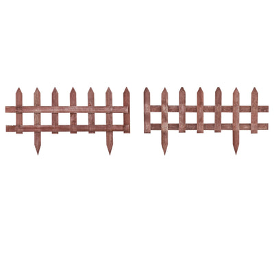 Outsunny Set of 12 Wooden 60cm Garden Fence Pieces 