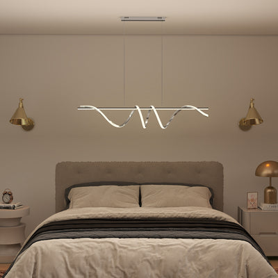 HOMCOM Pendant Light with 3 Colour Temperatures - Silver Tone 