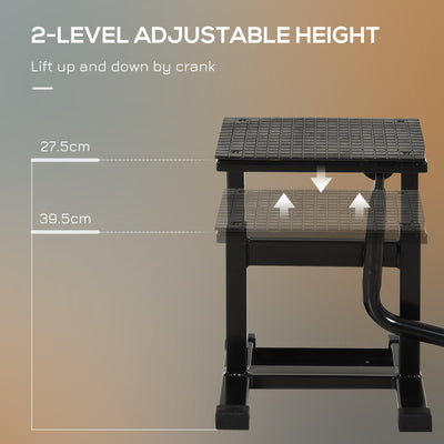 DURHAND Steel Motorbike Jack Lift, 27.5 / 39.5 Hcm - Black 