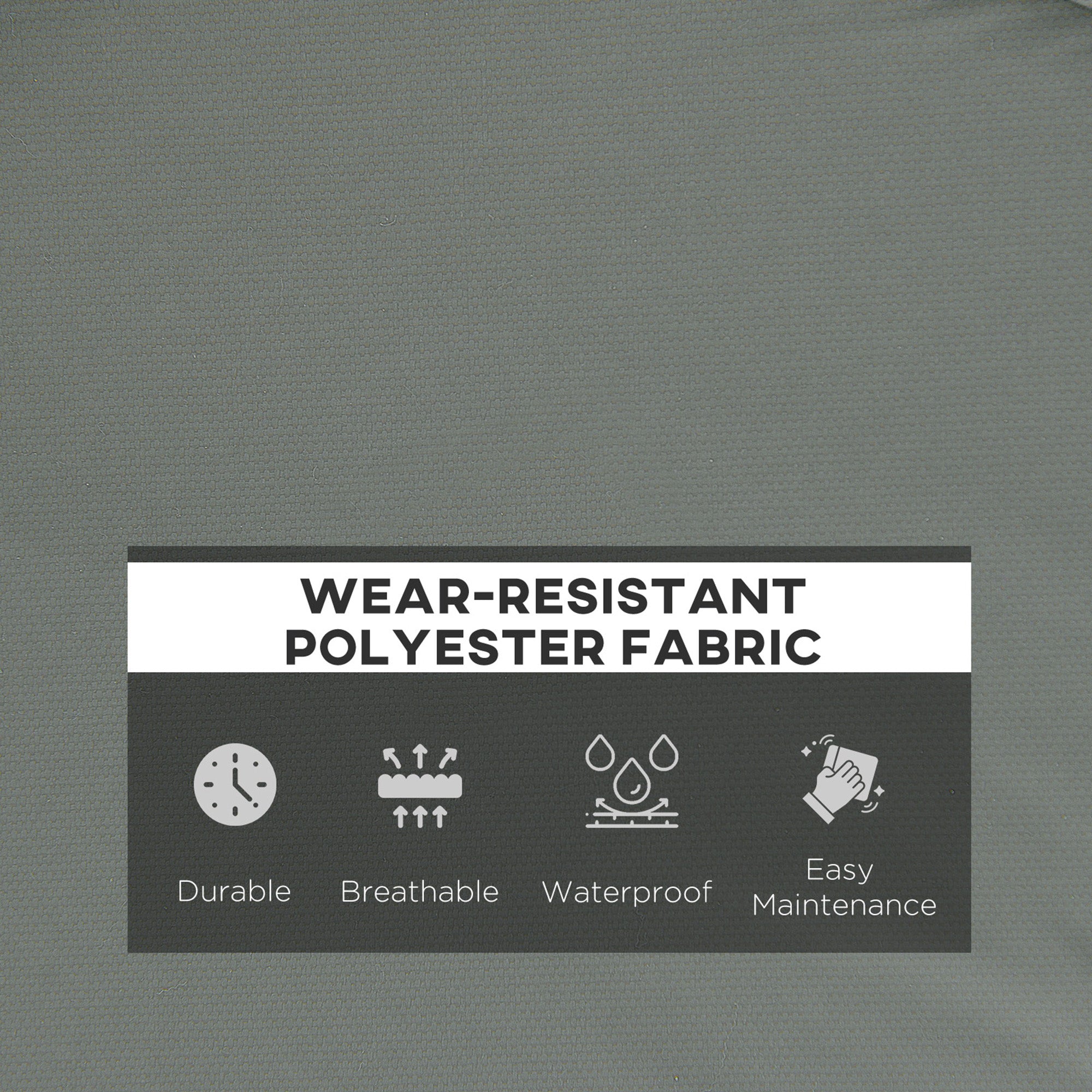 Outsunny Garden Bench Cushion 2 Seater Loveseat Seat Pad for Patio Swing Furniture for Indoor & Outdoor Use, 120 x 50 x 8 cm, Grey 