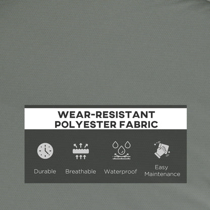 Outsunny Garden Bench Cushion 2 Seater Loveseat Seat Pad for Patio Swing Furniture for Indoor & Outdoor Use, 120 x 50 x 8 cm, Grey 