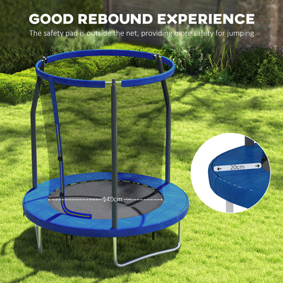 SPORTNOW 6ft Trampoline with Safety Enclosure Net, Steel Frame Outdoor Trampoline, with Edge, Safety Cover 