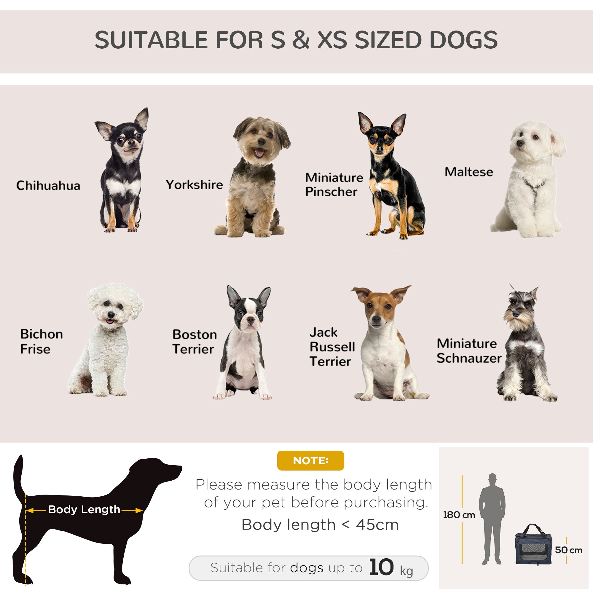 PawHut Foldable Pet Carrier for Small and Miniature Dogs, Portable Cat Carrier Soft Side Pet Travel Crate with Removable Mat, Storage Bags, Breathable Mesh 70 x 51 x 50cm - Dark Blue 