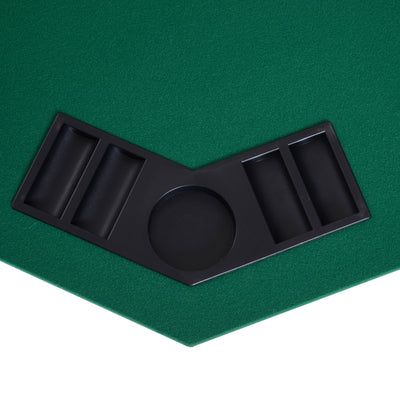 HOMCOM 1.2m/48 Inches Foldable Poker Table Top 8 Players Blackjack Tables Chip Trays 