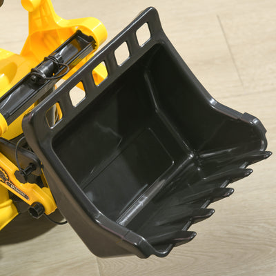 HOMCOM NO POWER 3 in 1 Ride On Toy Bulldozer Toddler Digger Excavator Scooter Storage Cart Toilet Pretend Play Construction Truck 