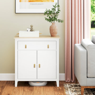 HOMCOM Farmhouse Style Sideboard - White 