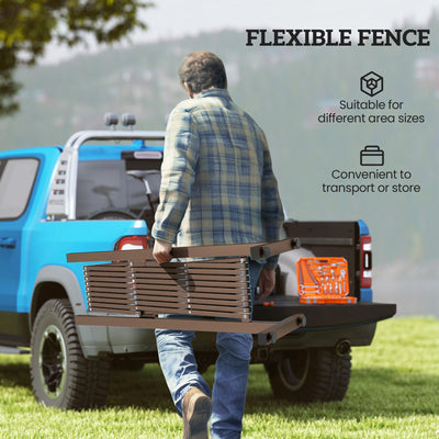 Outsunny Expanding Trellis Fence, Freestanding Movable Fence, Foldable Garden Screen Panel, 250 x 103.5 cm, Dark Brown 