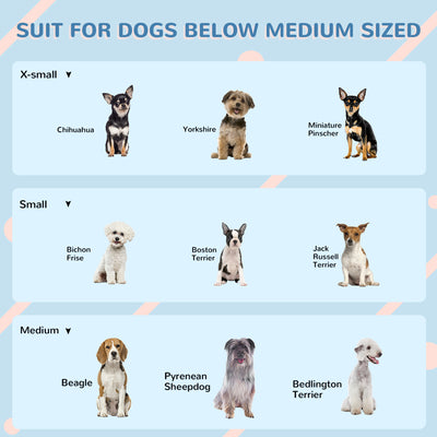 PawHut Plastic Weather-Resistant Dog House, for Indoors and Outdoors, Medium Dogs - White and Blue 