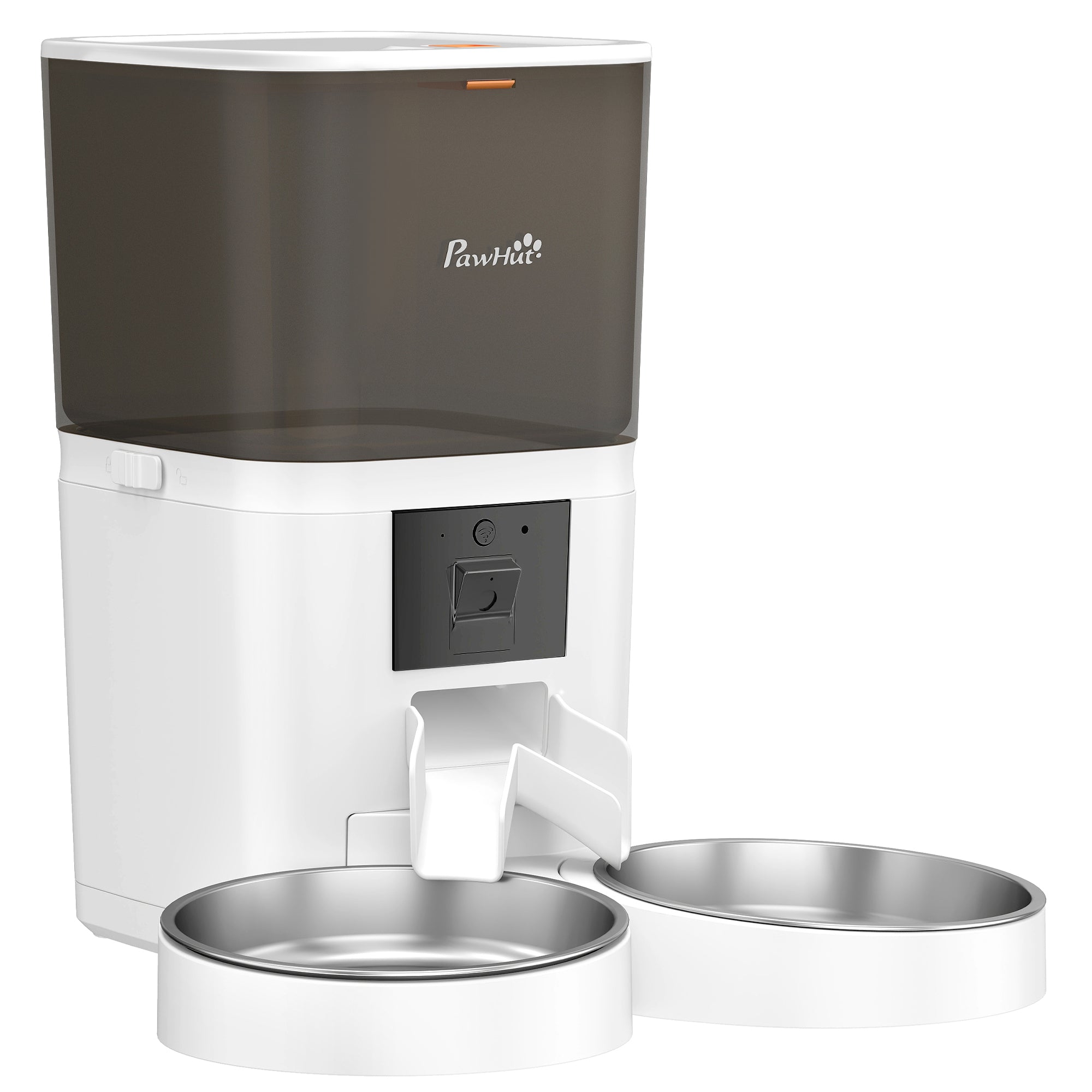 PawHut Automatic Cat Feeder for 2 Cats with HD Camera，2.4G & 5G WiFi Pet Food Dispenser 6L APP Control 