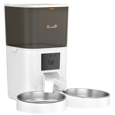 PawHut Automatic Cat Feeder for 2 Cats with HD Camera，2.4G & 5G WiFi Pet Food Dispenser 6L APP Control 