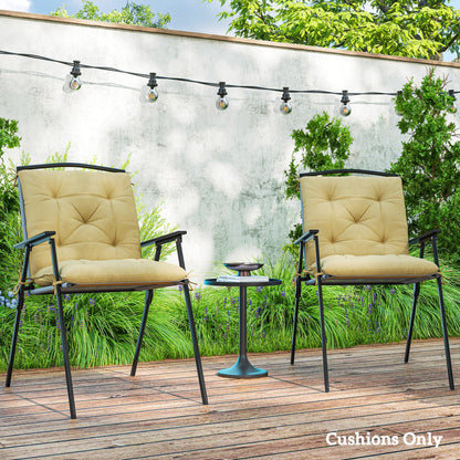Outsunny Set of Two Outdoor Seat Cushions - Khaki 