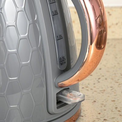 HOMCOM 3kW Rapid Boil Honeycomb Kettle - Grey 