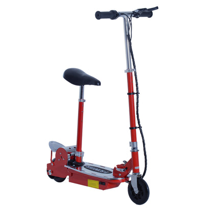 HOMCOM Foldable Electric Scooter for Teens Over 7 years old 12V Battery 120W-Red 