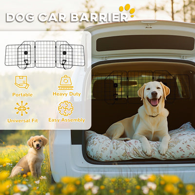 PawHut Dog Guard for Cars, Vans, Vehicles, with 93-150cm Adjustable Width 