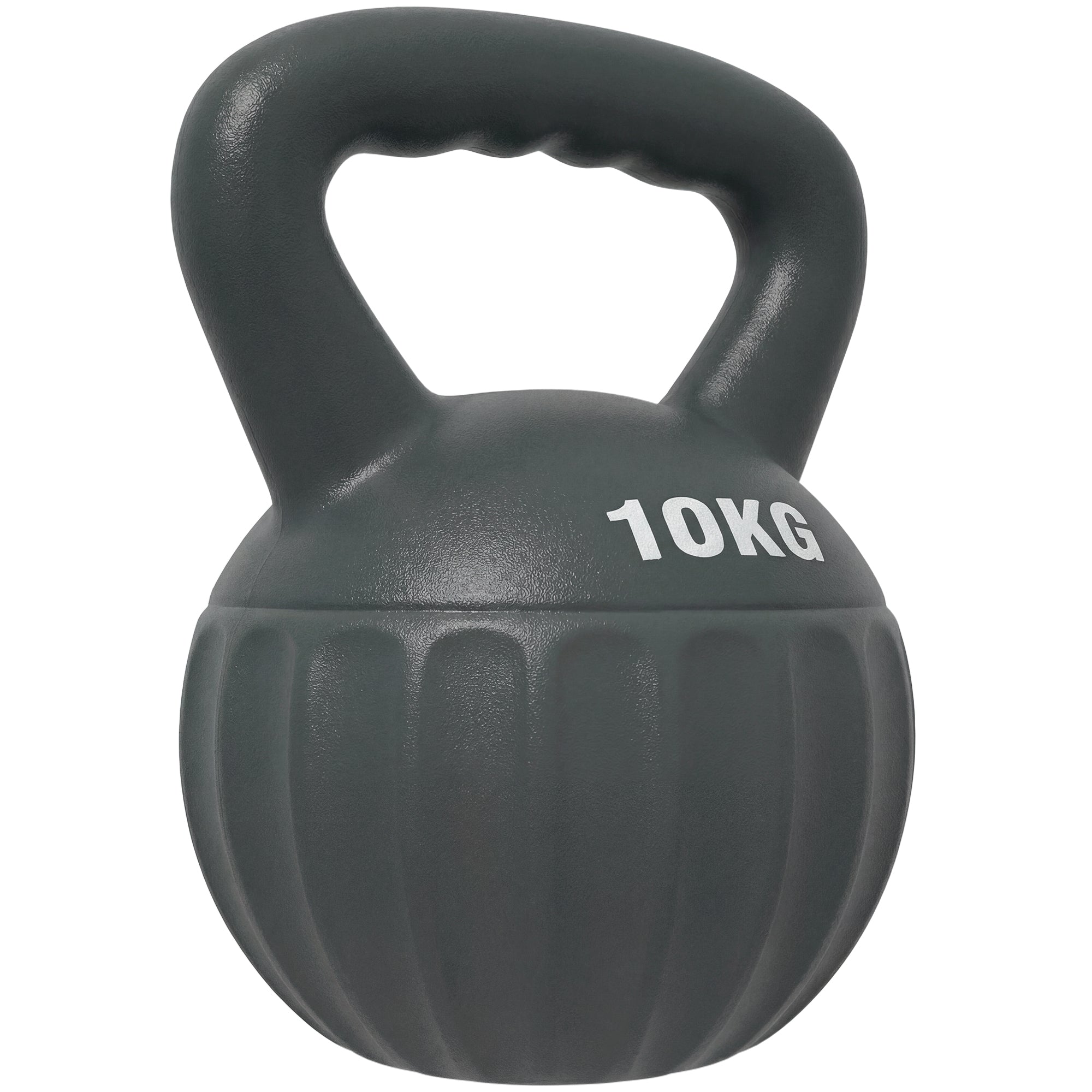 SPORTNOW Kettlebell for Strength Training Kettle Bell with Non-Slip Handle 10 kg Grey 