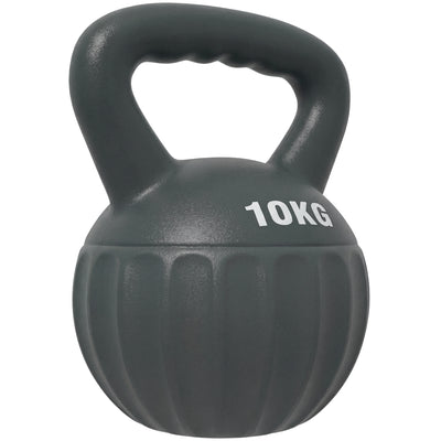 SPORTNOW Kettlebell for Strength Training Kettle Bell with Non-Slip Handle 10 kg Grey 