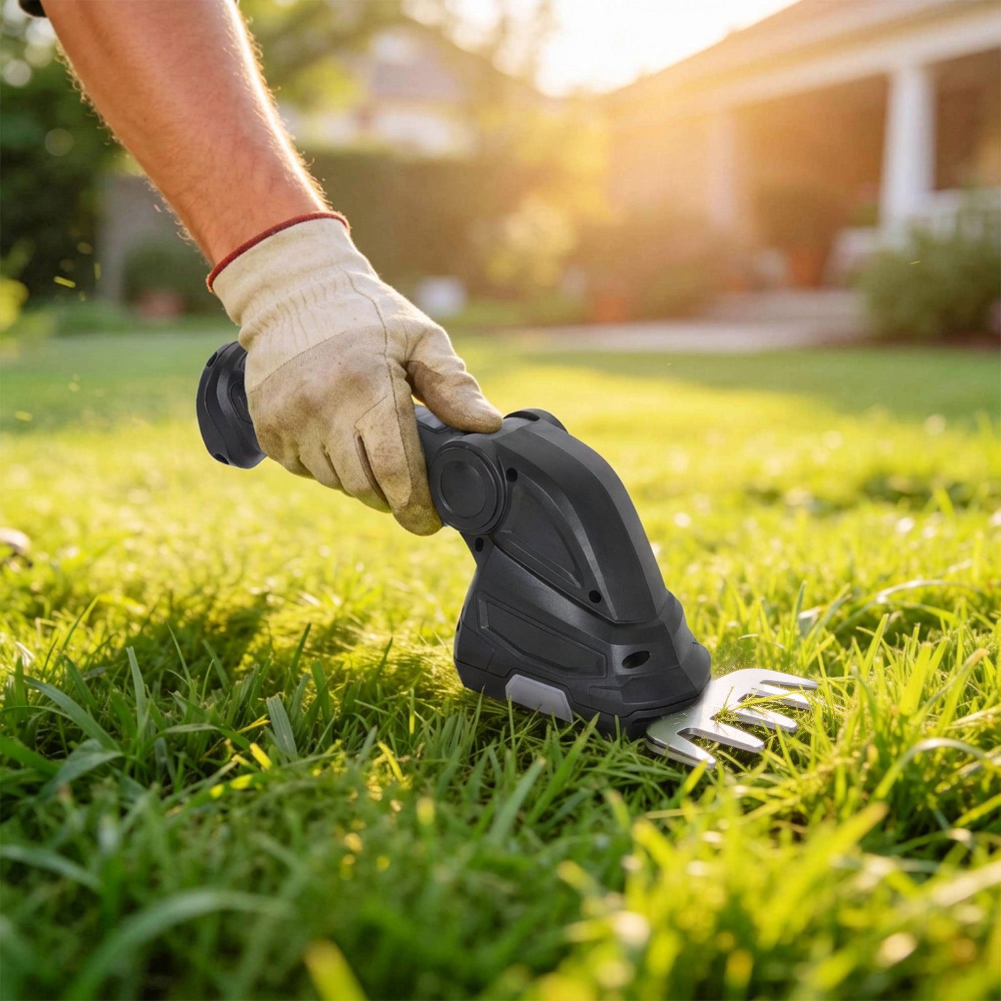 Outsunny 2-in-1 Cordless Hedge Trimmer & Grass Shear with 7.2V 2 x Rechargeable 2000mAh Batteries, 2 Changeable Blades 