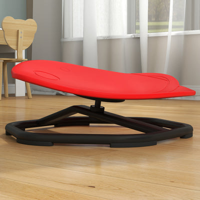 AIYAPLAY Planet-Shaped-kids Swivel Chair, Sensory Spinning Chair for Balance, Coordination Training, Red 
