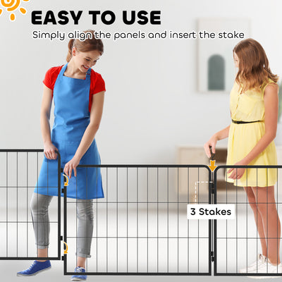 PawHut 2 Piece Dog Pen Expansion Pack for 60cm High Pet Playpen with 3 Stakes, for Small Dogs 