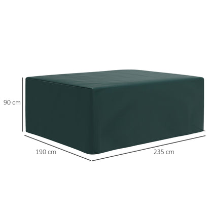 Outsunny Garden Furniture Cover, Waterproof Anti-UV Large Protective Patio Set Covers, 235 x 190 x 90cm, Green 