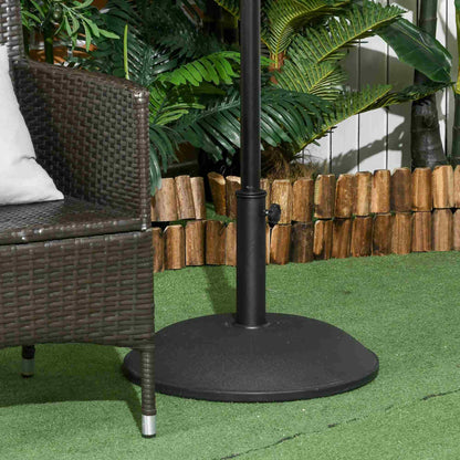 Outsunny Heavy Duty Cement Parasol Base 20kg Round Patio Umbrella Stand Garden Outdoor Shade Holder 