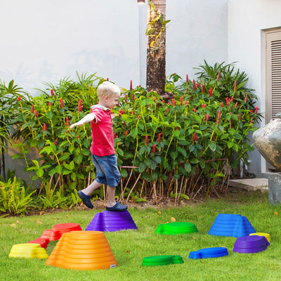 Outsunny 11 Piece Kids Balance Stepping Stones - Multicoloured 