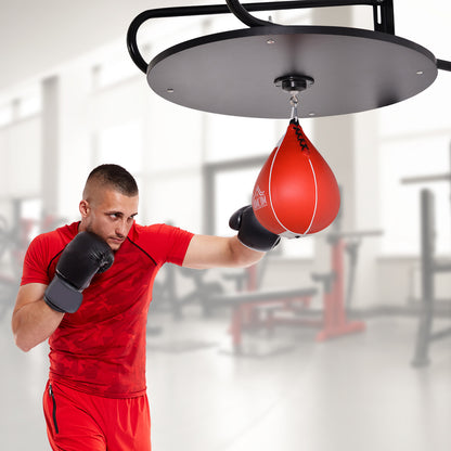 HOMCOM Wall-mounted Punching Ball Height Adjustable Hanging Speedball Platform Set Frame Stand Boxing Sports 