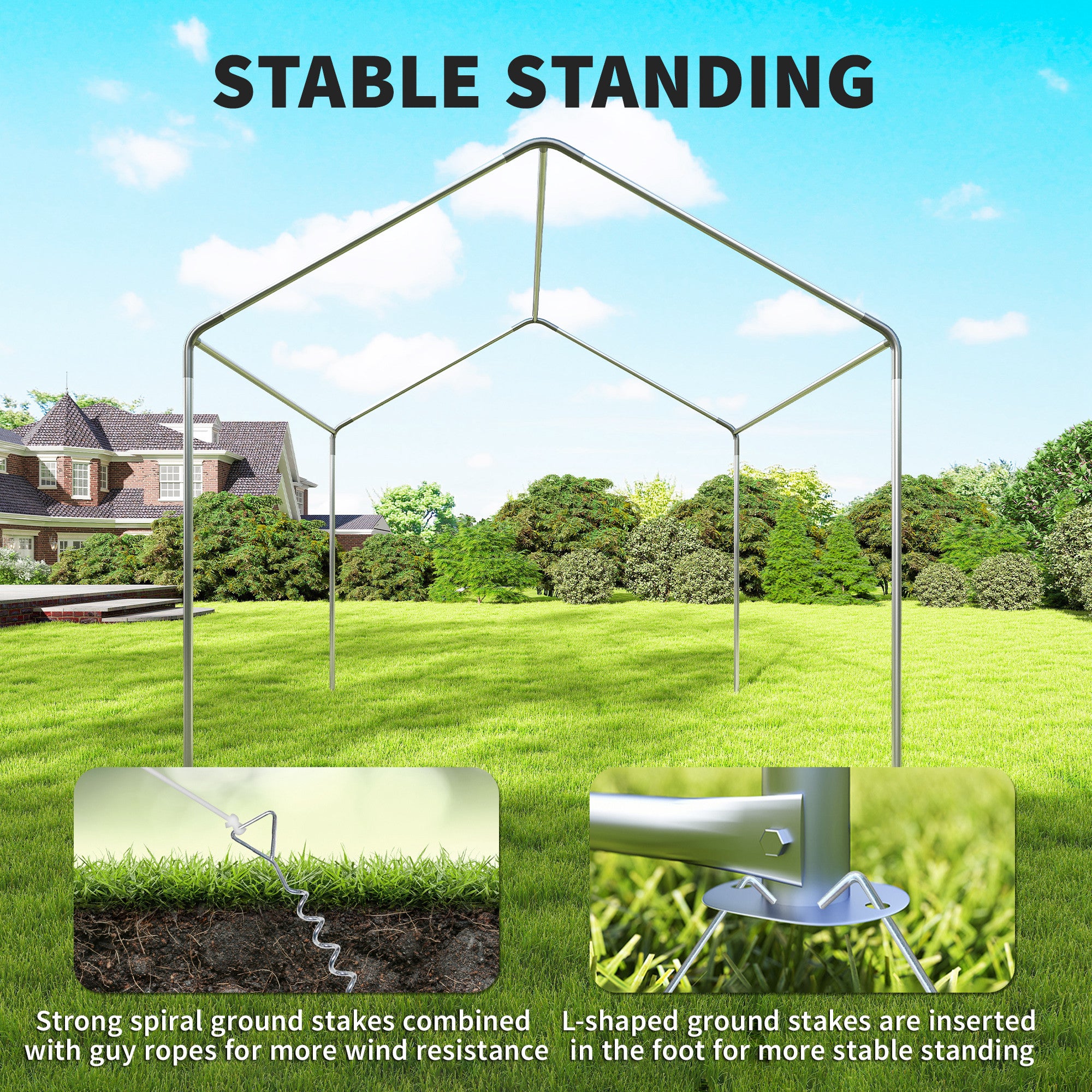 Outsunny 3 x 3 m Party Tent, Outdoor Canopy Tent Shelter with Removable Sidewalls, 4 Zipped Doors, for Parties, Wedding, Grey 