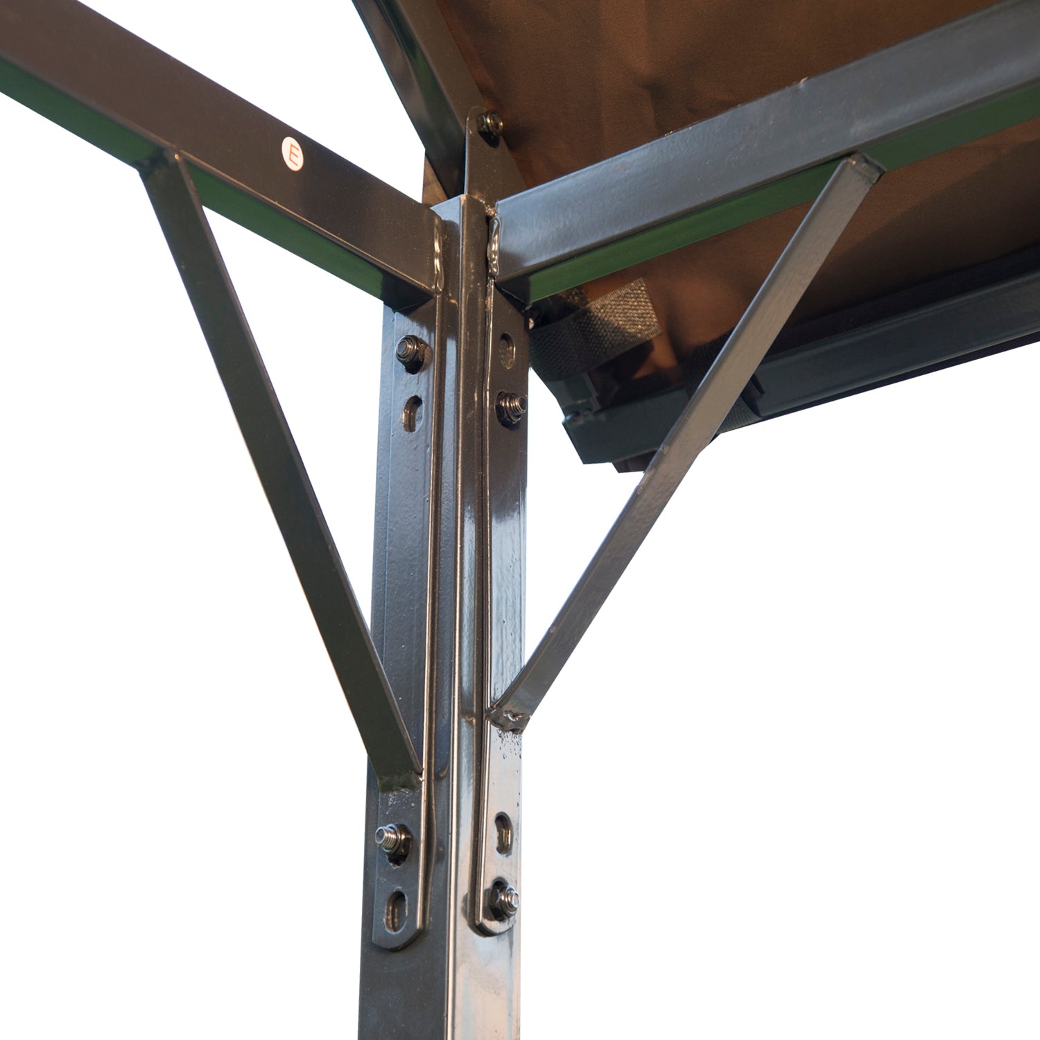 Outsunny Metal Smoking Gazebo Marquee Garden Patio BBQ Tent Grill Canopy Awning Shelter - Coffee 