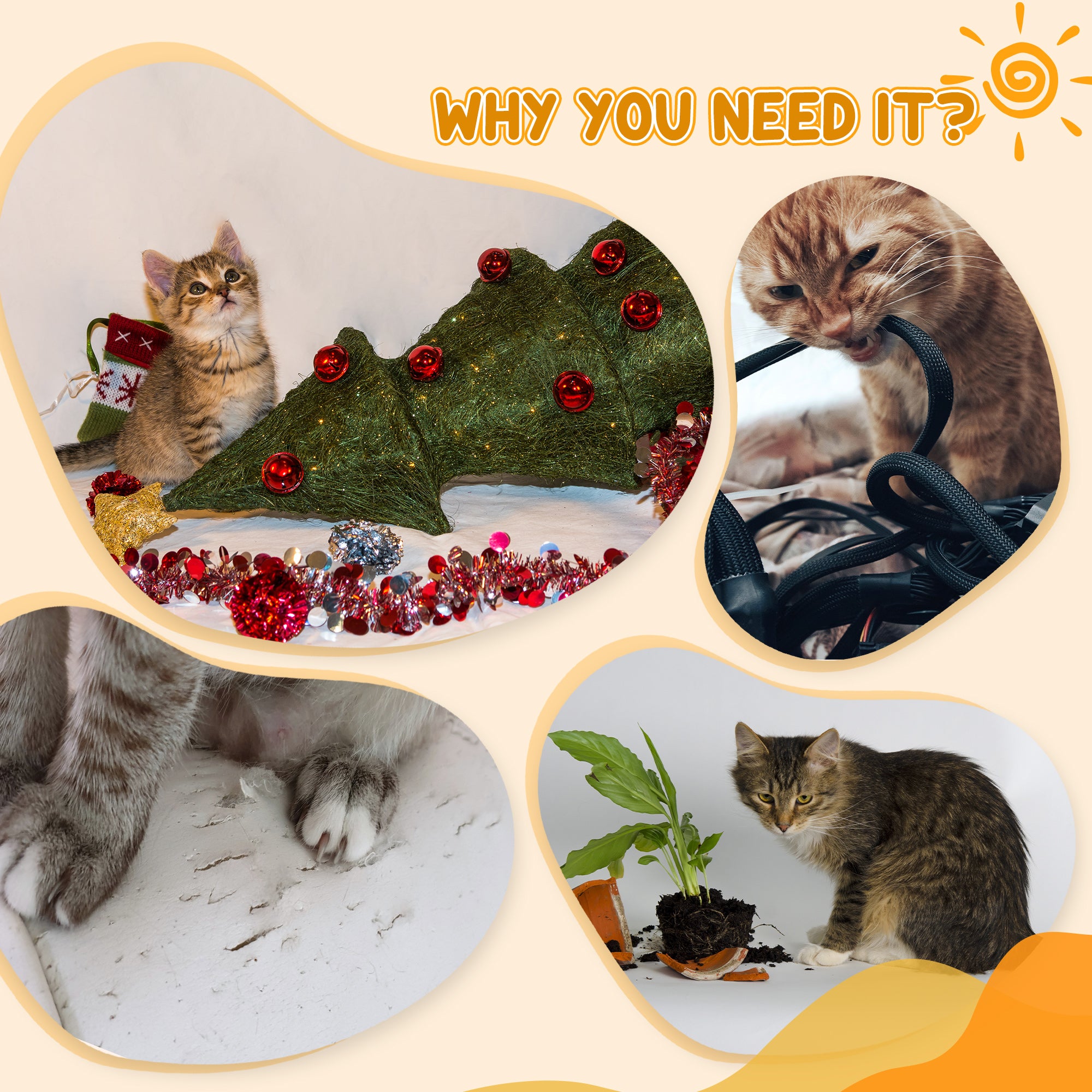 PawHut 70cm Height Cat Post Tree Scratching Barrel Sisal Activity Center Condo Kitten Bed Scratcher Climbing Climber Play House for Indoor Cats 
