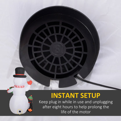 Outsunny 8ft Inflatable Christmas Snowman, with Accessories 