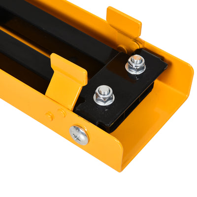 HOMCOM 2PCS Saw Horse Twin Pack Folding Workbench Metal Trestle Stands with Non-slip EVA Surface for Sawing Work Max Load 125kg 