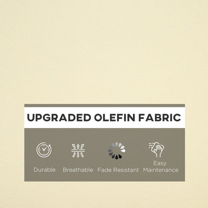 Outsunny Outdoor Seat and Back Cushion Set Patio Deep Seating Chair Replacement Cushion