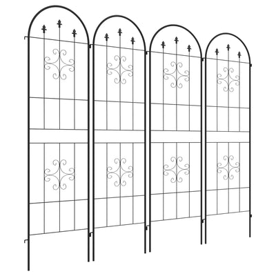 Outsunny Set of Four Spiral Anchor Garden Trellis Panels 