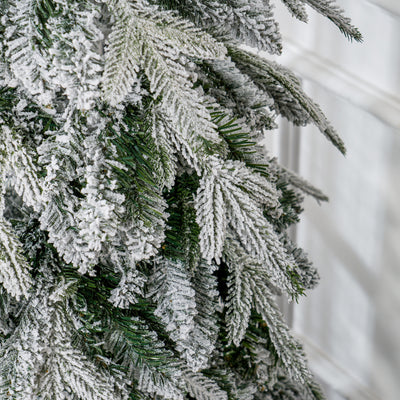 HOMCOM 6ft Snow-Covered Unlit Artificial Christmas Tree 