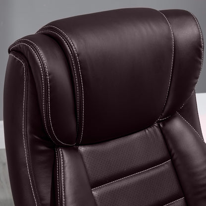 Vinsetto High Back Executive Office Chair 6- Point Vibration Massage Extra Padded Swivel Ergonomic Tilt Desk Seat, Brown 