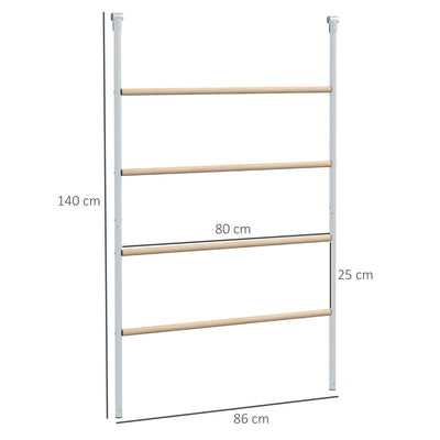 PawHut Chicken Perch for Coop, Wooden and Galvanised Steel Roosting Bar Jungle Gym, Chicken Roosting Ladder for Backyard Farm 