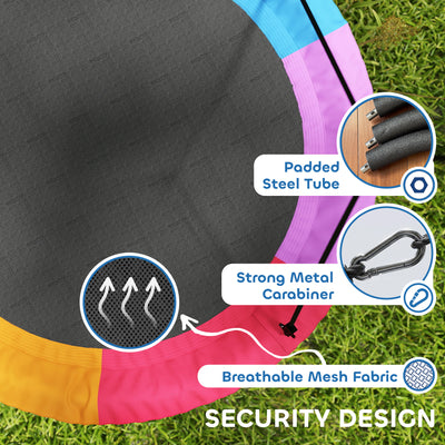 AIYAPLAY Tree Swing Seat, 120cm Kids Saucer Swing with Adjustable Ropes and Tree Straps, 300kg Capacity, Multicolour 