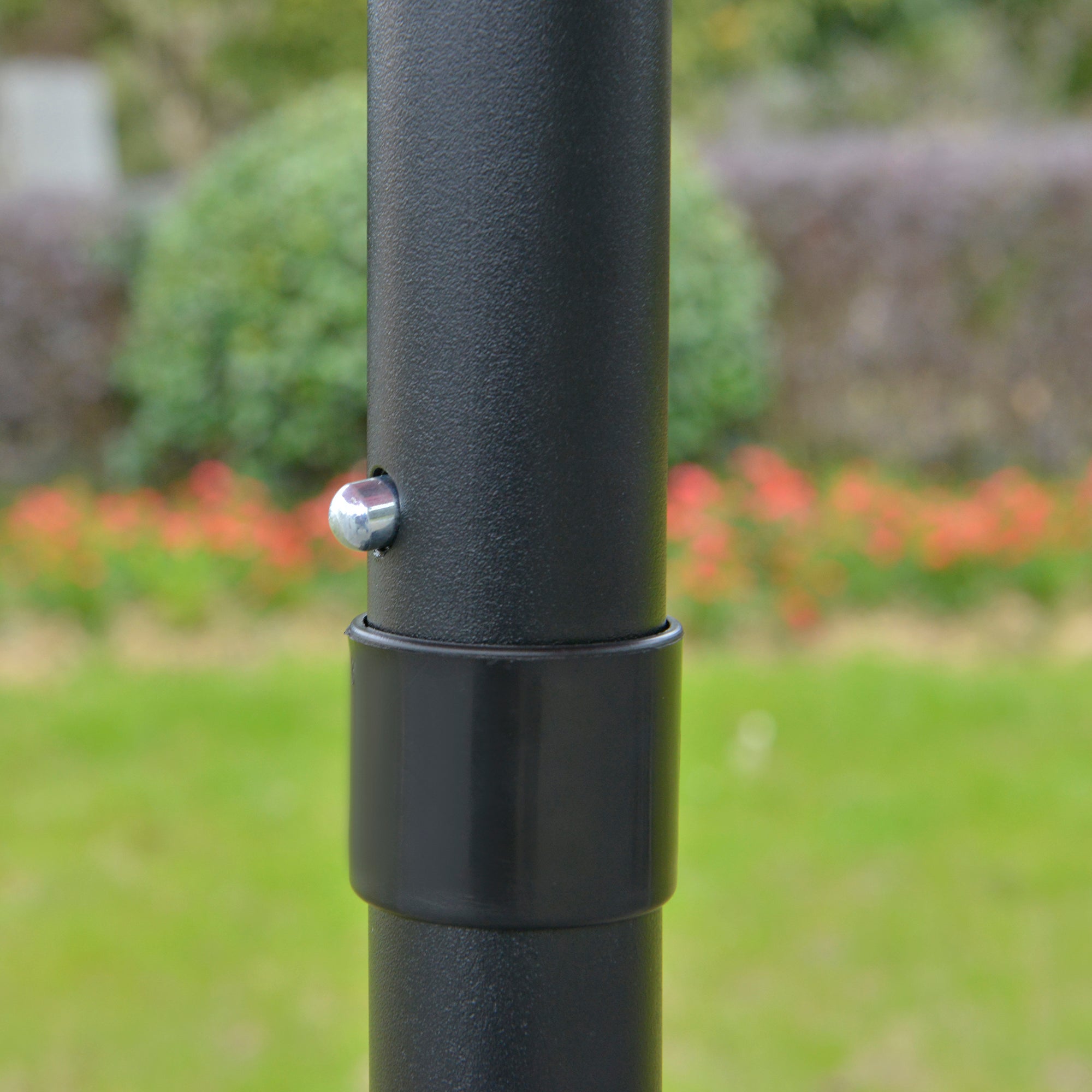 Outsunny 2.7M Garden Parasol Umbrella with Glass Fibre Ribs and Aluminium Frame, Tilting Sun Shade Shelter Canopy, Wine Red 