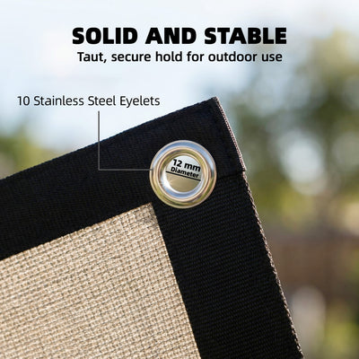 Outsunny Sun Shade Sail UV Protection Canopy with Stainless Steel Eyelets for Patio Garden 2 x 3 m Beige 
