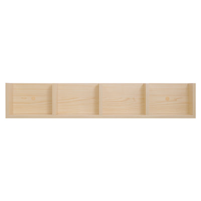 HOMCOM Wall Mount 84 CD / 56 DVD/Blu-ray/ Media Storage Rack 4 Cubes Wooden Shelf Organizer Unit Bookcase Display (Natural Wood Colour) 