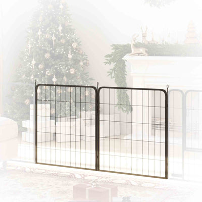PawHut 2 Piece Dog Pen Expansion Pack for 80cm High Animal Pen with 3 Connecting Stakes 