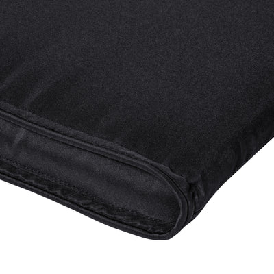 Outsunny Garden Sun Lounger Cushion Replacement Thick Sunbed Reclining Chair Relaxer Pad with Pillow - Black 