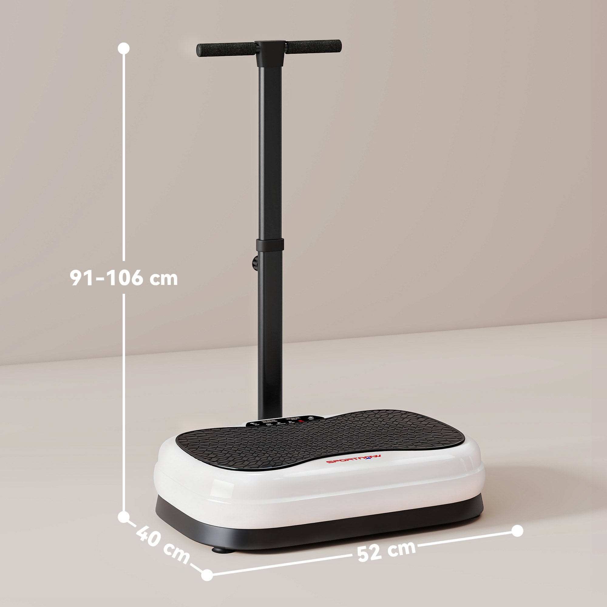 SPORTNOW Vibration Plate, with Adjustable/Removable Handle, Preset Modes, 50 Speeds 