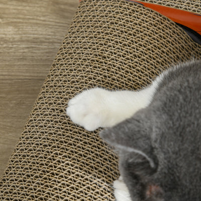 PawHut 2 in 1 Cat Scratching Board with Catnip, Car-shaped 