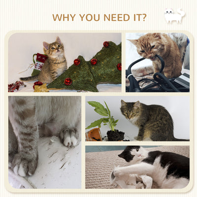 PawHut Three-Piece Wall-Mounted Cat Shelves, with Hammock, Ladder, Platforms, Scratching Post - Grey 
