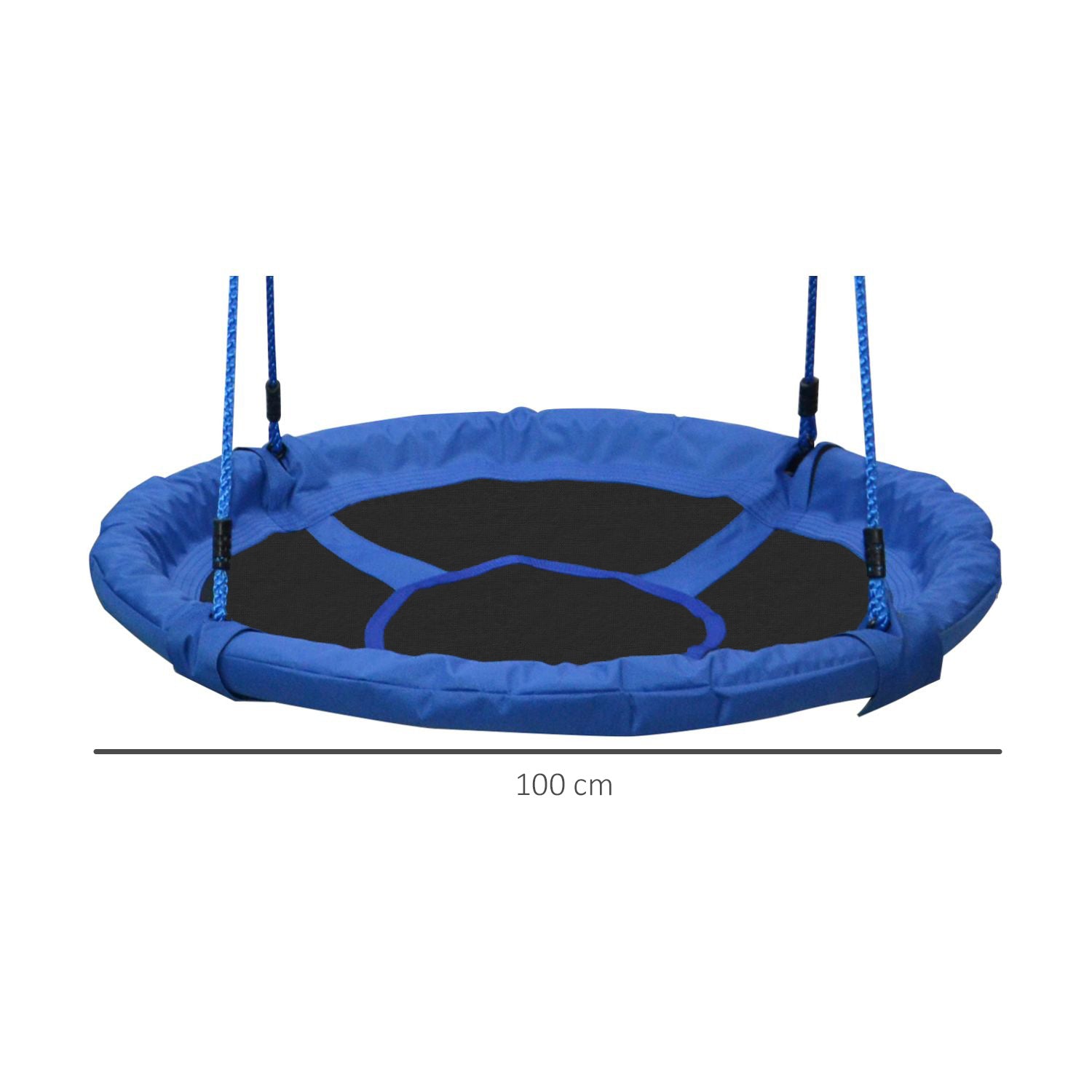 HOMCOM Kid Nest Swing Seat Saucer Tree Swing 40 Inch/100cm for Outdoor Indoor Blue 