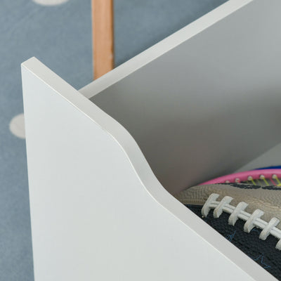 HOMCOM Kids Bookshelf, Toy Organiser, with Storage Drawer, Wheels - Grey 