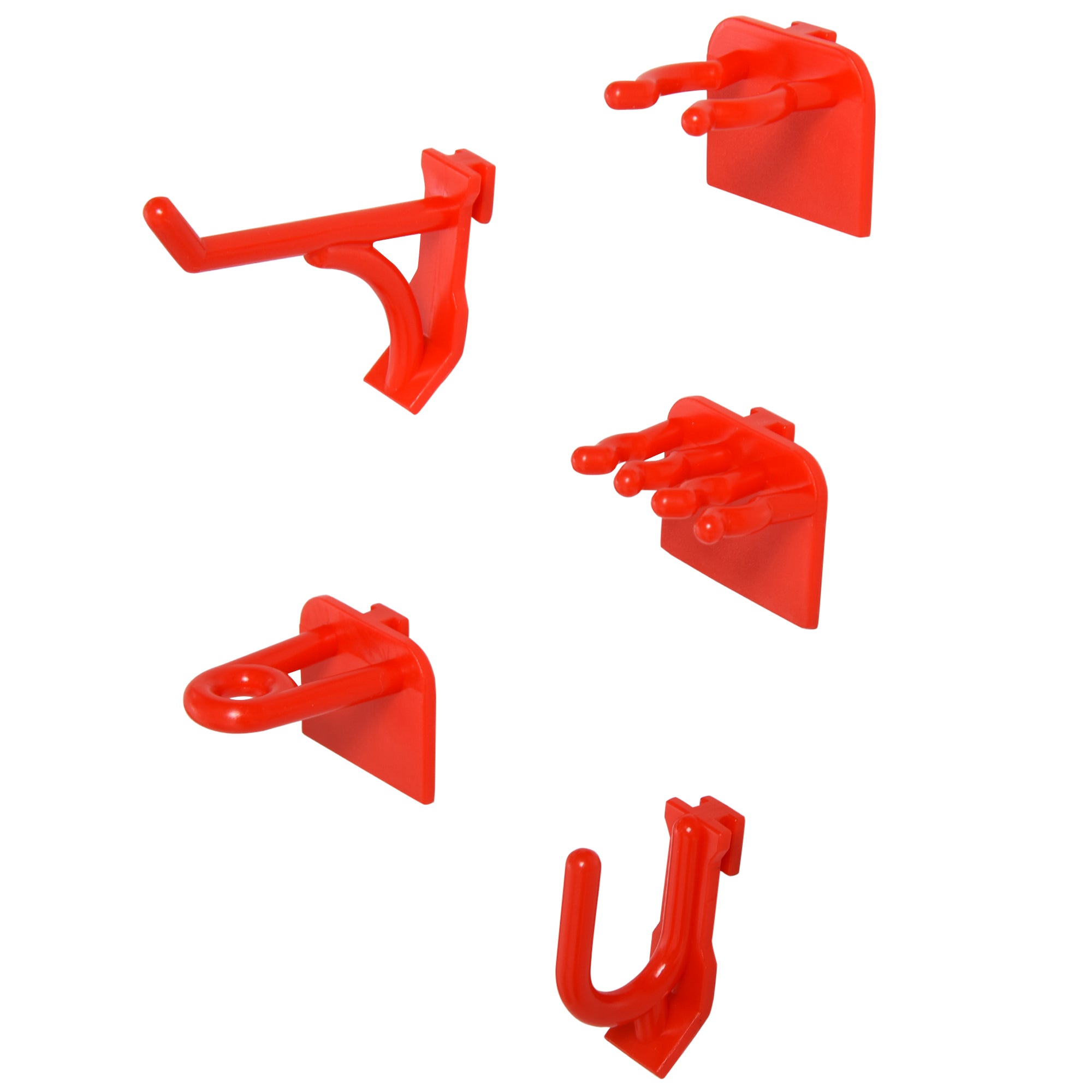 DURHAND 54 Pcs On-Wall Tool Equipment Holding Pegboard Home DIY Garage Organiser DIY w/ 50 Pegs 2 Shelves 