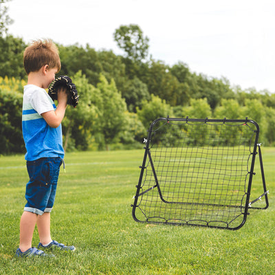 HOMCOM Rebounder Net, Practise Kickback Goal, for Teens, Adults Training - Black 